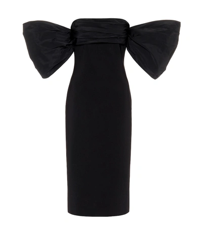 Givenchy Off The Shoulder Bow Sleeve Cocktail Dress In Black