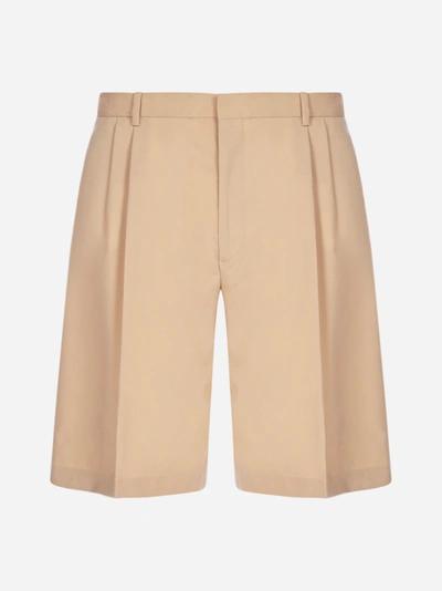 Cmmn Swdn Jayson Wool-blend Shorts In Sand