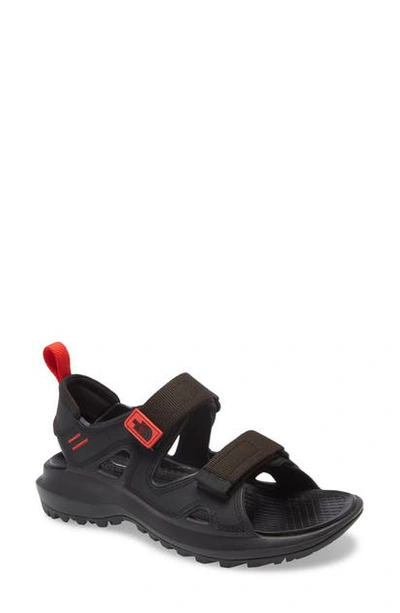 The North Face Hedgehog Sandals In Black In Tnf Black/ Grey