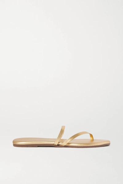 Tkees Sarit Metallic Leather Sandals In Gold