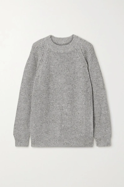 Lauren Manoogian Shaker Knitted Sweater In Light Gray