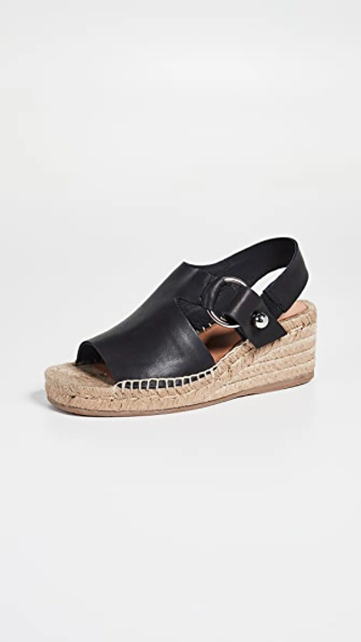 Rag & Bone Arc Espadrille Wedge Sandal In Black