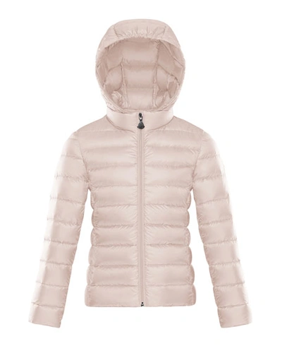 Moncler Kids' New Iraida Hooded Zip-front Coat In Pink