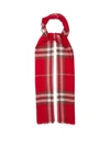 Burberry Giant Check Wool-blend Woven Scarf In Bright Red