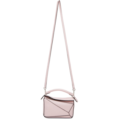 Loewe Puzzle Mini Grained-leather Cross-body Bag In Neutrals