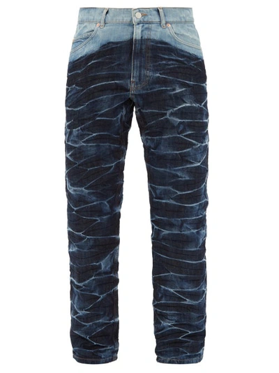 Martine Rose Crinkle-effect Tie-dye Jeans In Blue | ModeSens
