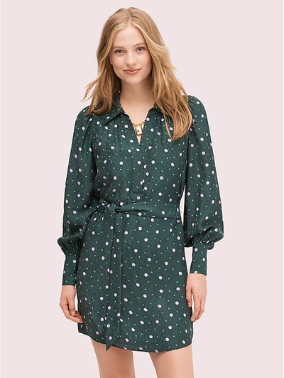 Kate Spade Pop Dots Shirtdress In Emerald | ModeSens