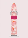 Kate Spade Pink Floral-print Silicone 38/40mm Band For Apple Watch®