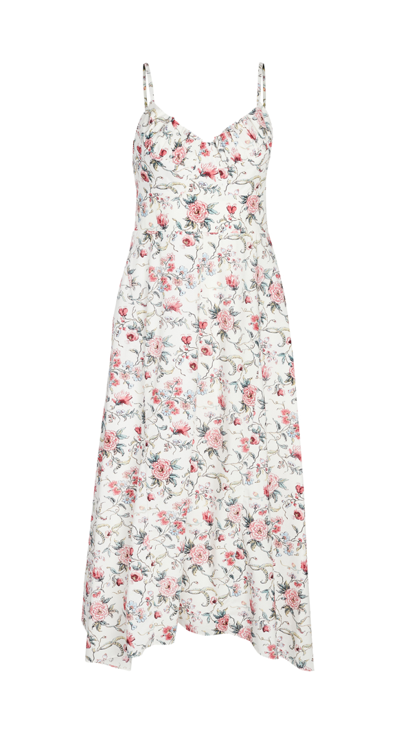 cotton midi slip dress