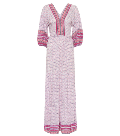 Poupette St Barth Mya Floral Maxi Dress In Purple
