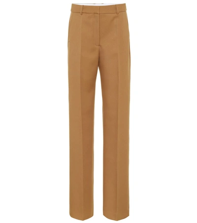 Stella Mccartney High-rise Straight Pants In Brown