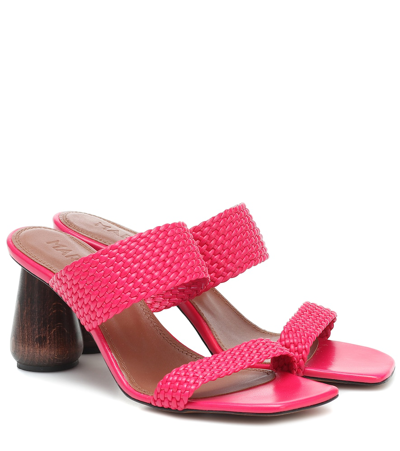 Souliers Martinez Limon 80 Leather Sandals In Pink