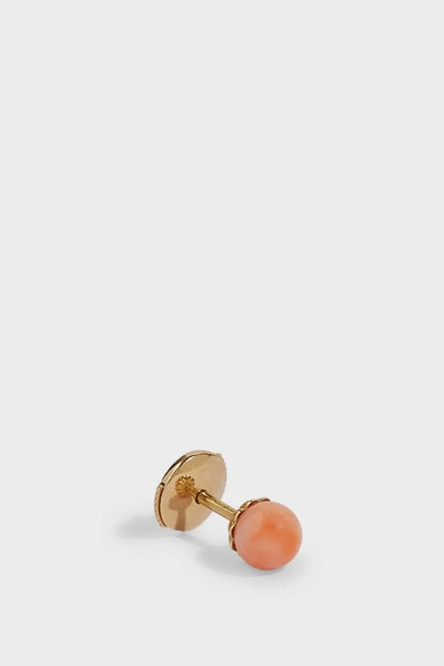 Yvonne Léon 18k Yellow Gold Coral Stud Earring In Y Gold