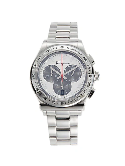 Ferragamo Stainless Steel Chronograph Bracelet Watch