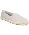 Toms Women's Plant-dyed Alpargata Flats Women's Shoes In Grey