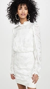 Saloni Rina Print Silk Blend Minidress In Ivory