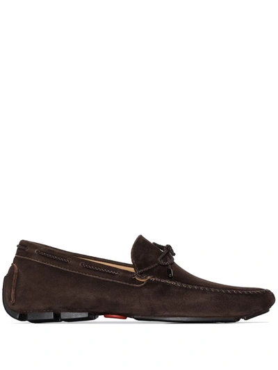 Kiton Brown Suede Driving Shoes