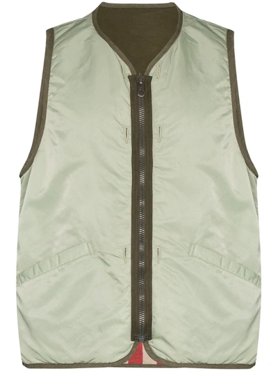 Visvim Iris Reversible Vest In Green