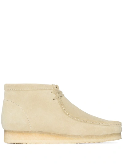 Clarks Originals Neutrals Beige Wallabee Suede Boots