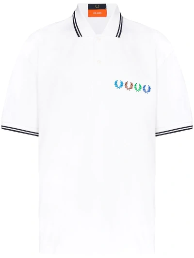 Fred Perry X Beams Laurel Wreath Polo Shirt In White