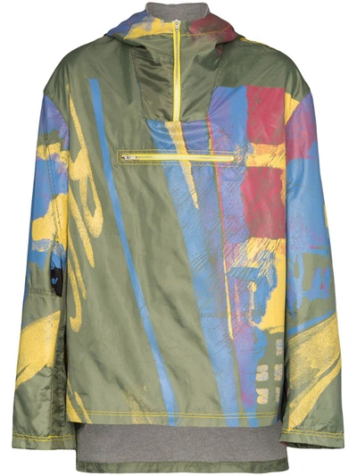 Bethany Williams Recycled Printed Hooded Tent Jacket In Green