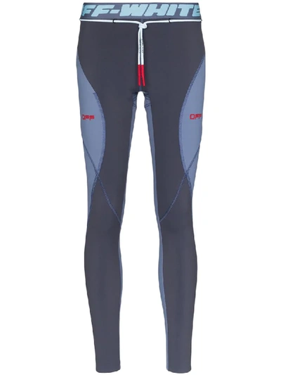 Off-white Active Logo Leggings In Grey