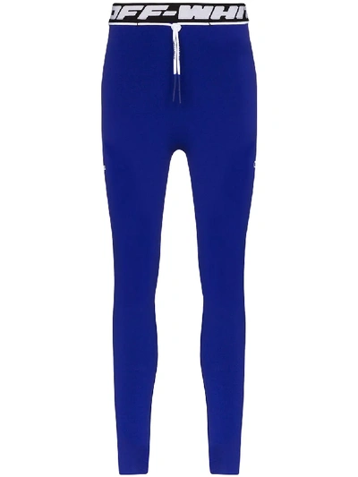 Off-white Active Seamless Leggings In Blue