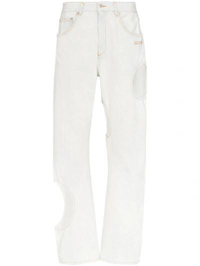 Off-white Jeans Mit Geradem Bein In White