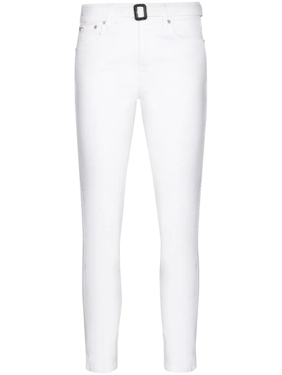 Polo Ralph Lauren Belted High-rise Jeans In Weiss