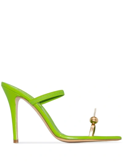 Natasha Zinko Green Bunny 110 Leather Sandals