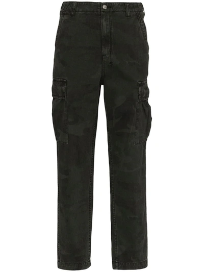 Ksubi Equaliser Camouflage Print Cargo Trousers In Black