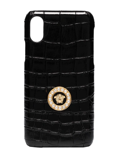 Versace Black Medusa Logo Iphone X Css Case
