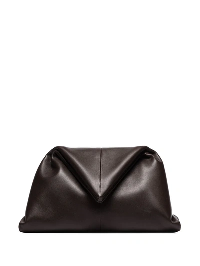 Bottega Veneta Brown Envelope Leather Clutch Bag