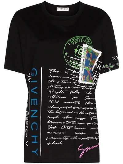 Givenchy Postcard Collage T-shirt In Black