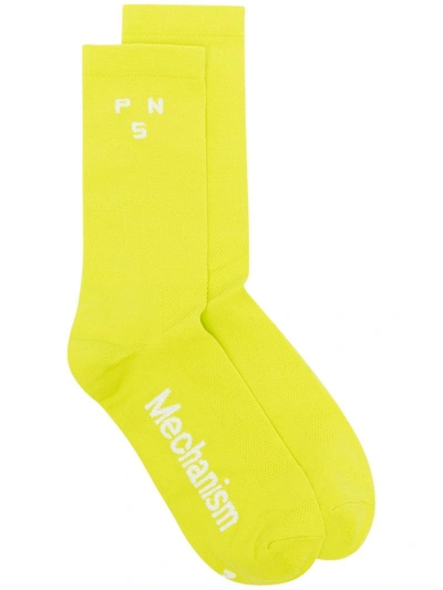 Pas Normal Studios Yellow Logo Crew Socks