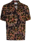 Endless Joy Acid Flower Aloha Shirt In Black