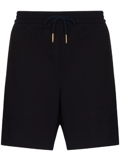 Thom Browne Contrast-striped Track Shorts In Blue
