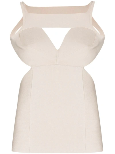 Rick Owens Cut-out Panelled Vest In Neutrals