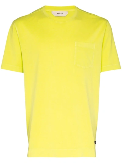 Z Zegna Pocket T-shirt In Yellow
