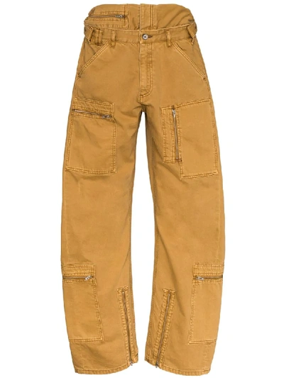 Y/project Oversized Cargo Trousers In Brown