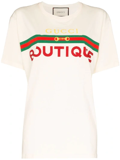 Gucci Logo-print Cotton T-shirt In White