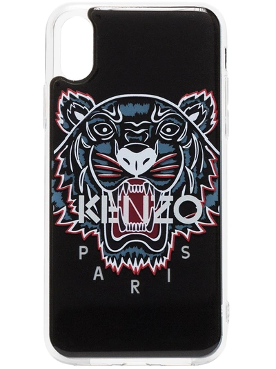 Kenzo Tiger Logo Print Iphone X/xs Case In Black