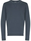 Sunspel Crew-neck Sweatshirt In Blue