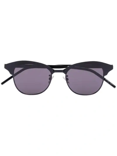 Saint Laurent Black 356 Matte Round Sunglasses