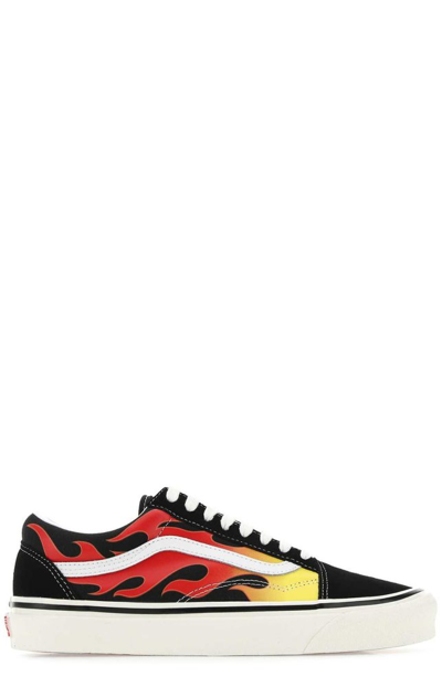Vans Black And Red Canvas Old Skool Dx Sneakers