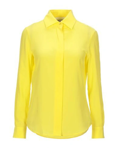 Moschino Silk Shirts & Blouses In Yellow