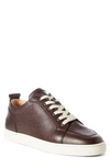 Christian Louboutin Men's Rantulow Leather Low-top Sneakers In Dark Brown