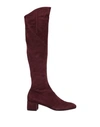 L'autre Chose Knee Boots In Maroon