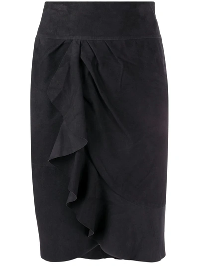 Ba&sh Ba & Sh Susette Leather Skirt In Black