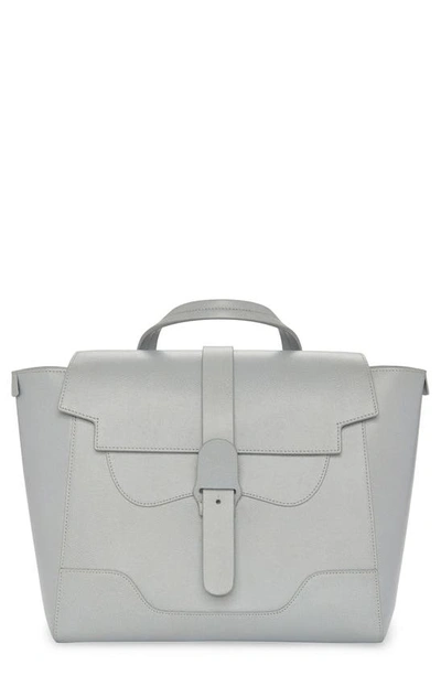 Senreve Maestra Pebbled Leather Satchel In Ice